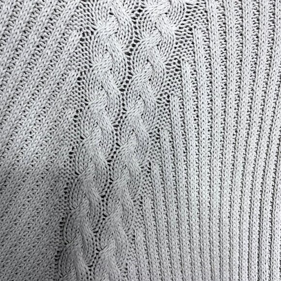 PHILOSOPHY Womens Gray Studded Cable Knit Sweater Size 0X - Picture 6 of 13